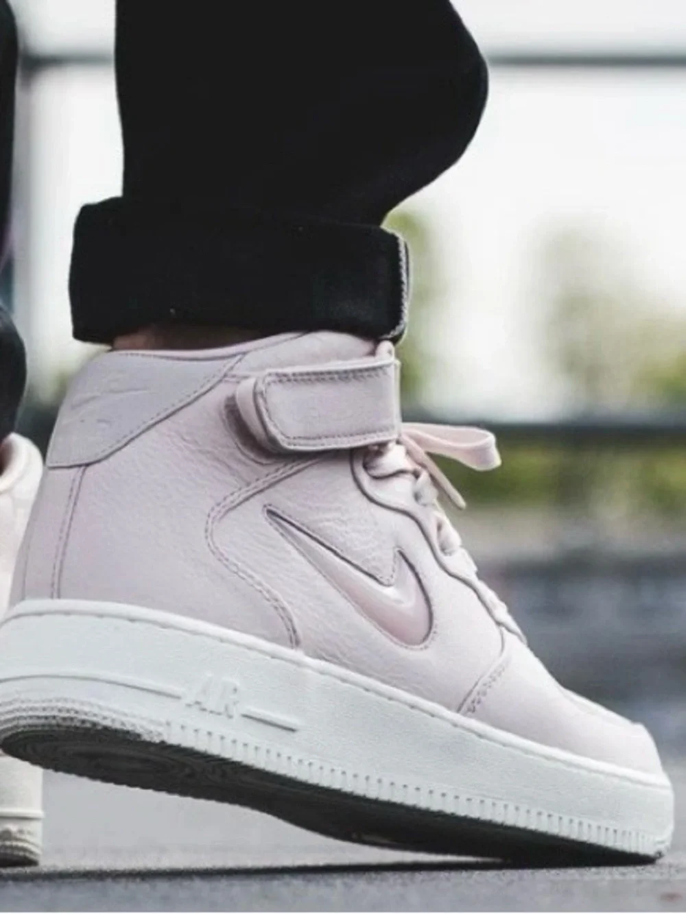 Nike Air Force 1 Mid Retro PRM Jewel Silt Pink Leather Sneakers Men's 10-NO BOX